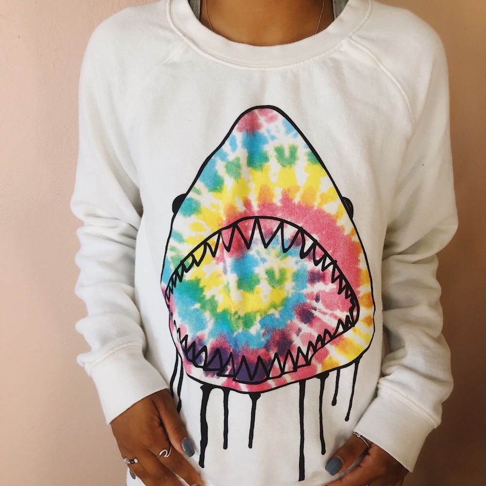 Tie Dye Shark Sweatshirt